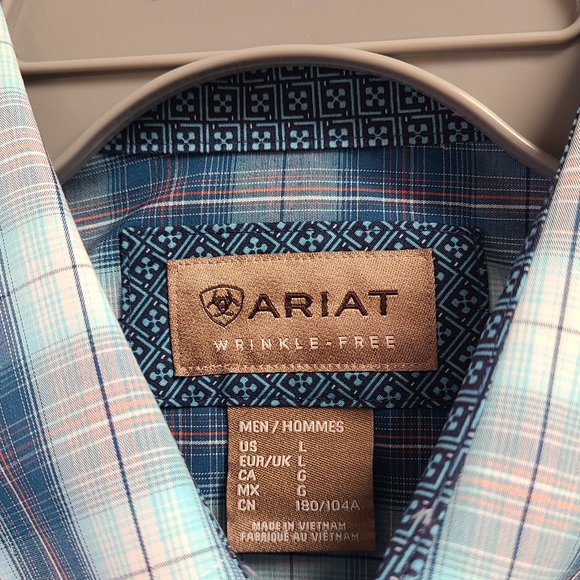 Ariat Wrinkle Free Enzo Classic Fit Shirt NWT - Picture 4 of 6